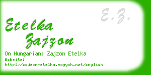 etelka zajzon business card